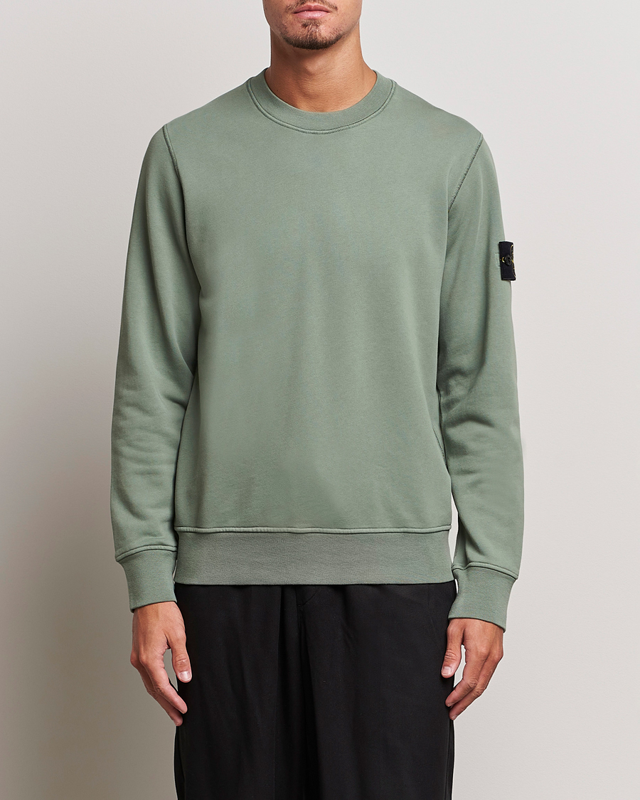 Hombres | Jerséis y prendas de punto | Stone Island | Garment Dyed Fleece Sweatshirt Sage