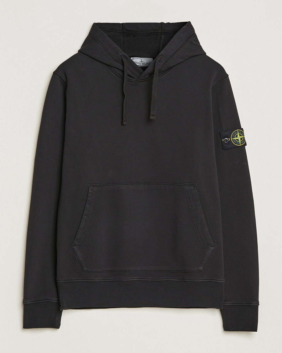 Hombres | Jerséis y prendas de punto | Stone Island | Garment Dyed Fleece Hood Black