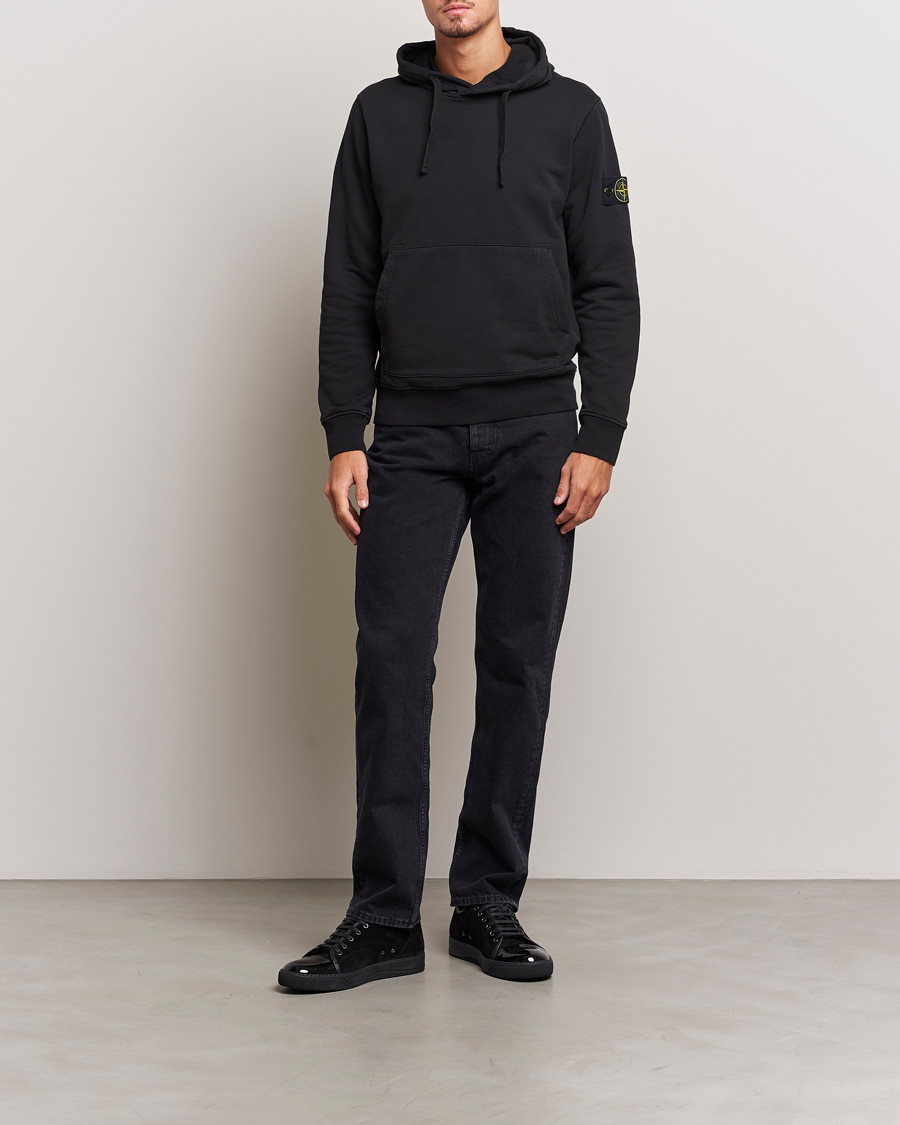 Hombres | Jerséis y prendas de punto | Stone Island | Garment Dyed Fleece Hood Black