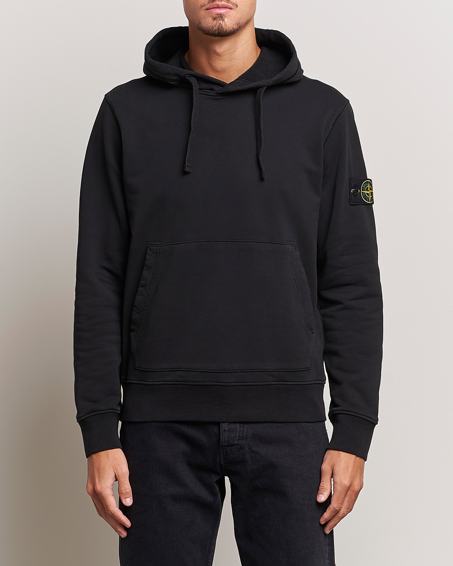Hombres | Jerséis y prendas de punto | Stone Island | Garment Dyed Fleece Hood Black