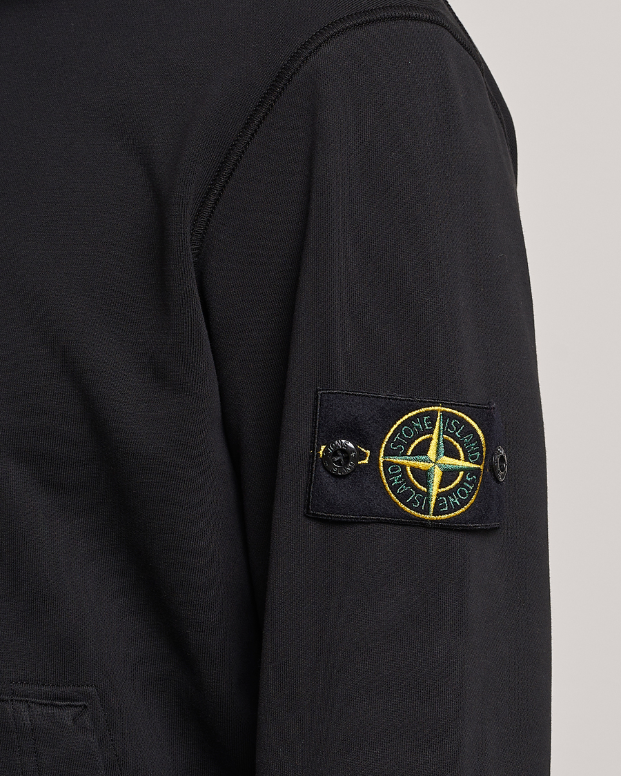 Hombres | Jerséis y prendas de punto | Stone Island | Garment Dyed Fleece Hood Black