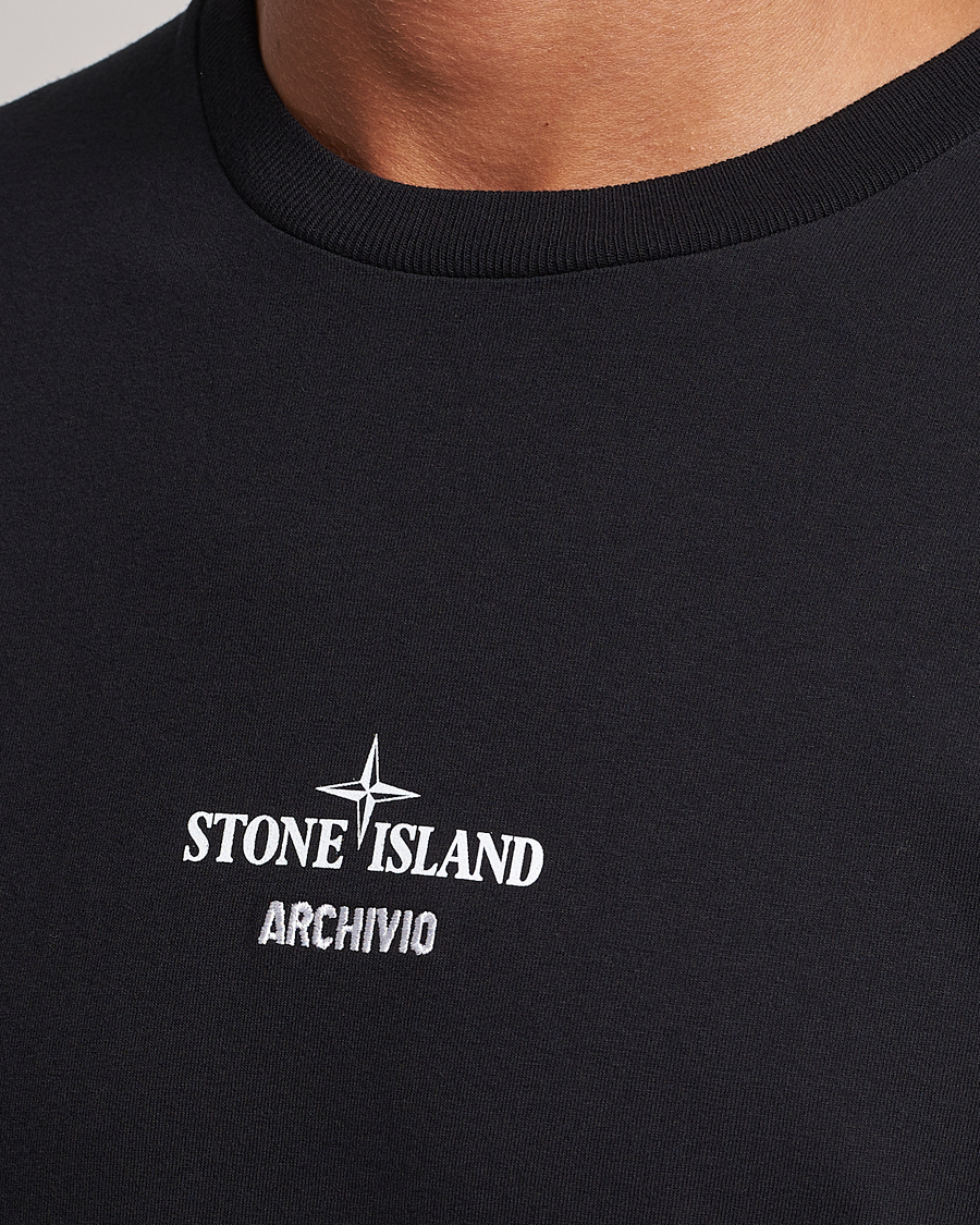 Hombres | Camisetas | Stone Island | Garment Dyed Archivio T-Shirt Black