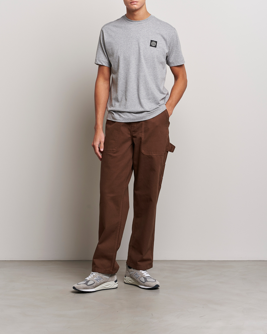 Hombres | Camisetas | Stone Island | Garment Dyed Jersey T-Shirt Melange Grey