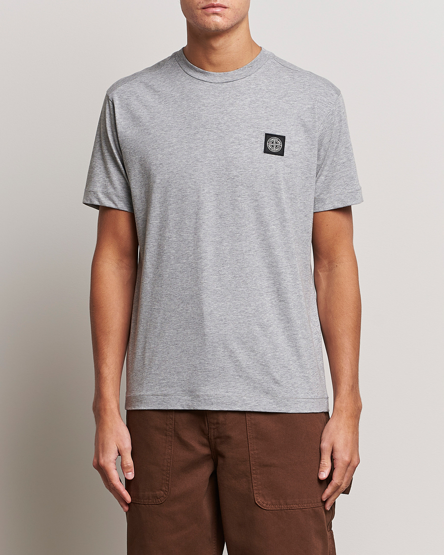 Hombres | Camisetas | Stone Island | Garment Dyed Jersey T-Shirt Melange Grey