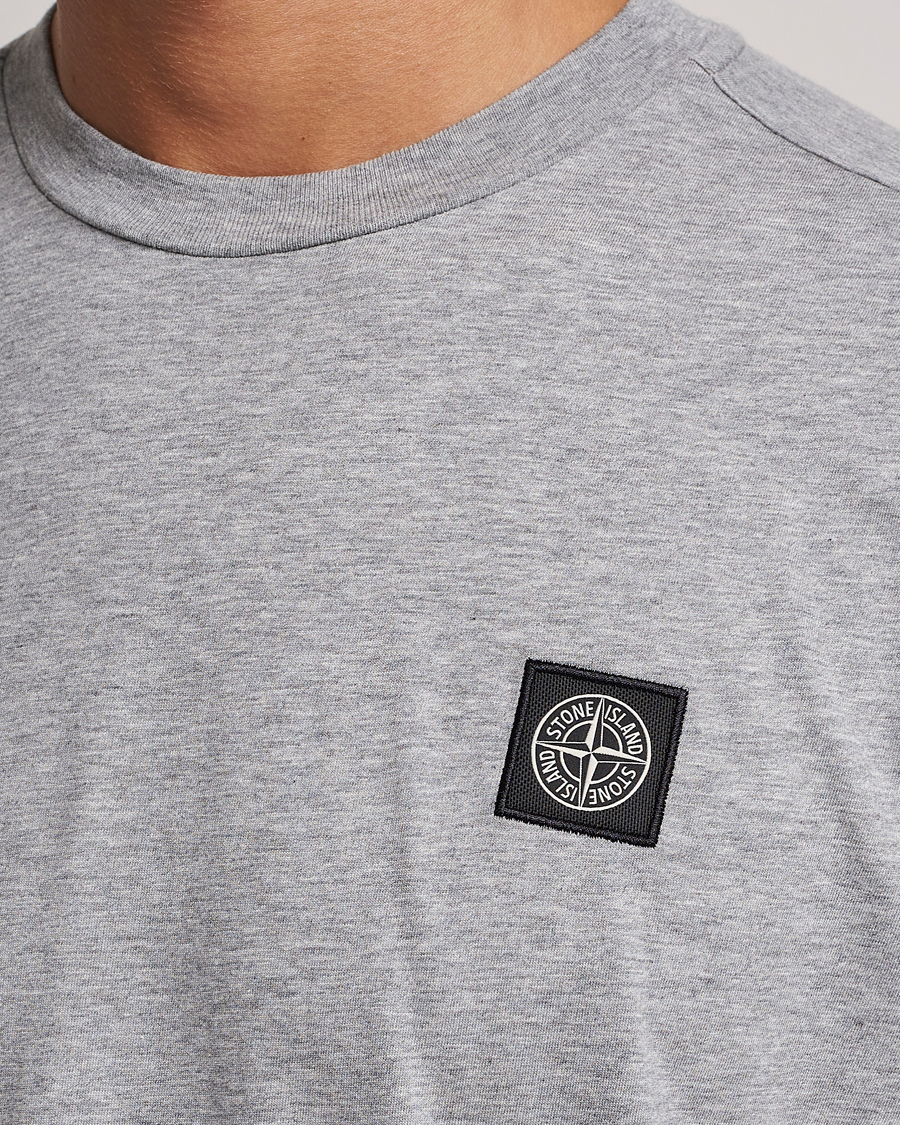 Hombres | Camisetas | Stone Island | Garment Dyed Jersey T-Shirt Melange Grey