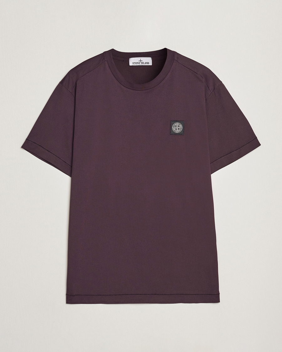 Hombres | Camisetas | Stone Island | Garment Dyed Jersey T-Shirt Dark Burgundy