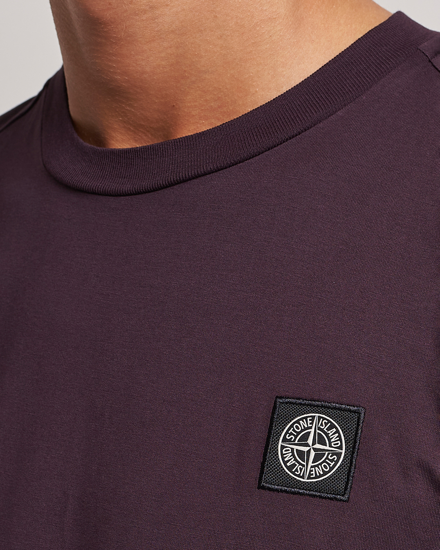 Hombres | Camisetas | Stone Island | Garment Dyed Jersey T-Shirt Dark Burgundy