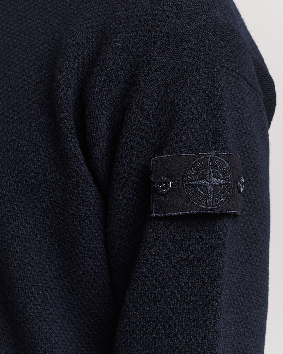 Hombres | Jerséis y prendas de punto | Stone Island | Ghost Piece Geelong Wool Turtleneck Navy Blue