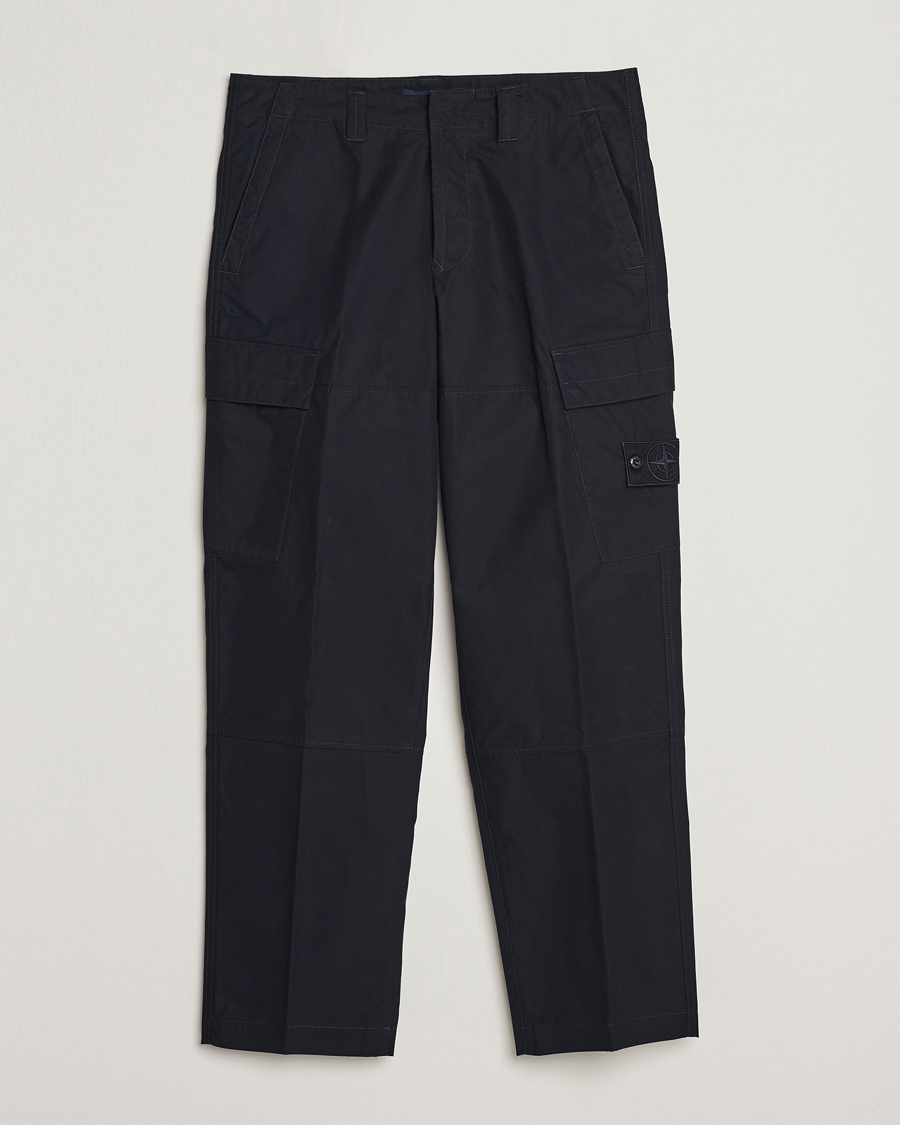 Hombres | Pantalones | Stone Island | Ghost Piece O-Ventile Trousers Navy Blue