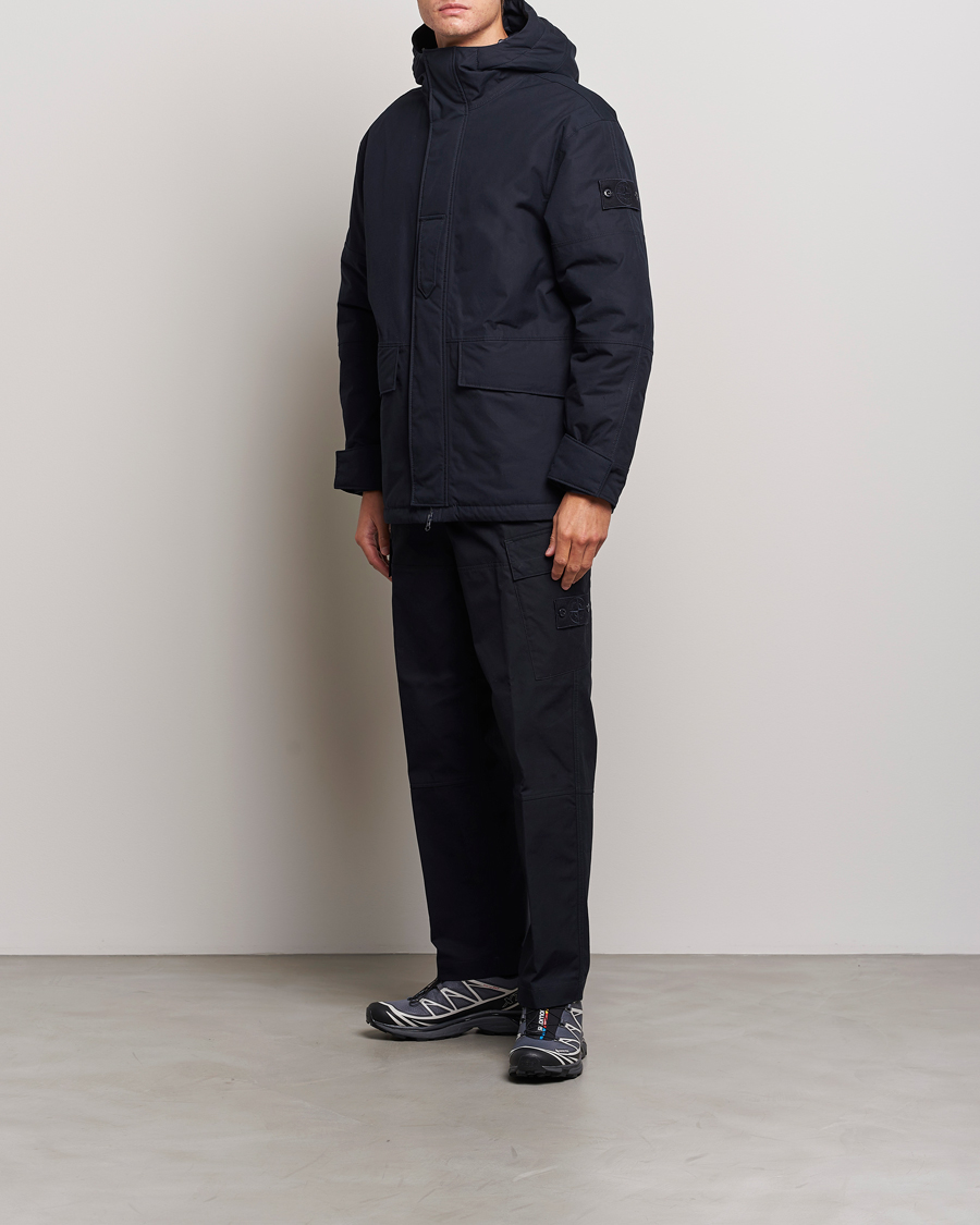 Hombres | Pantalones | Stone Island | Ghost Piece O-Ventile Trousers Navy Blue