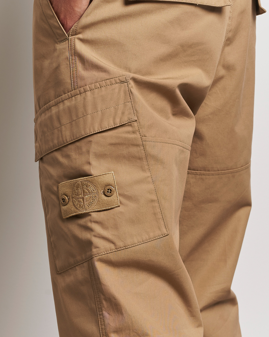 Hombres | Pantalones | Stone Island | Ghost Piece O-Ventile Trousers Dark Beige