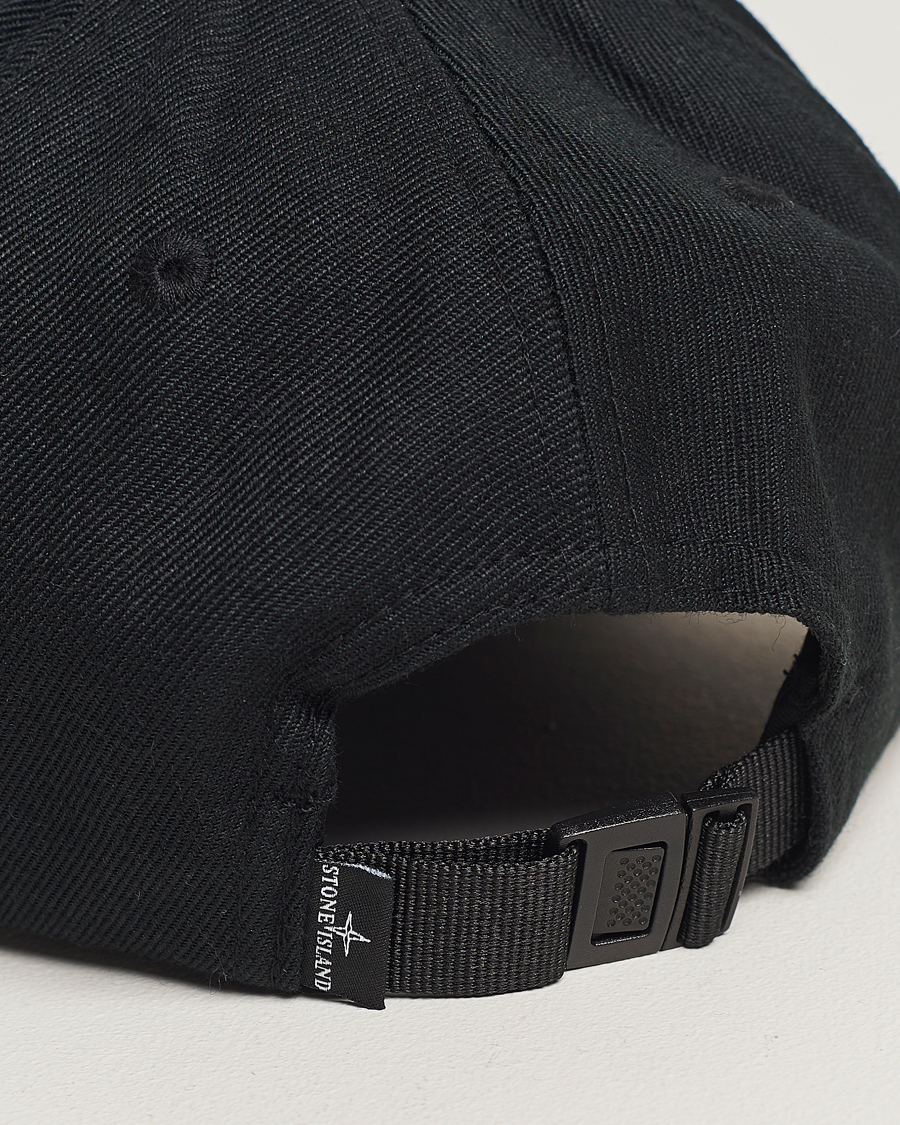 Hombres | Stone Island Mix Wool Gabardine Cap Black | Stone Island | Mix Wool Gabardine Cap Black
