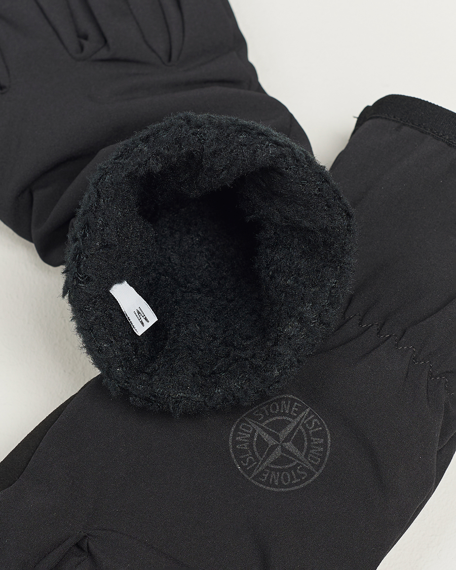Hombres |  | Stone Island | Soft Shell-R_e Recycled Gloves Black