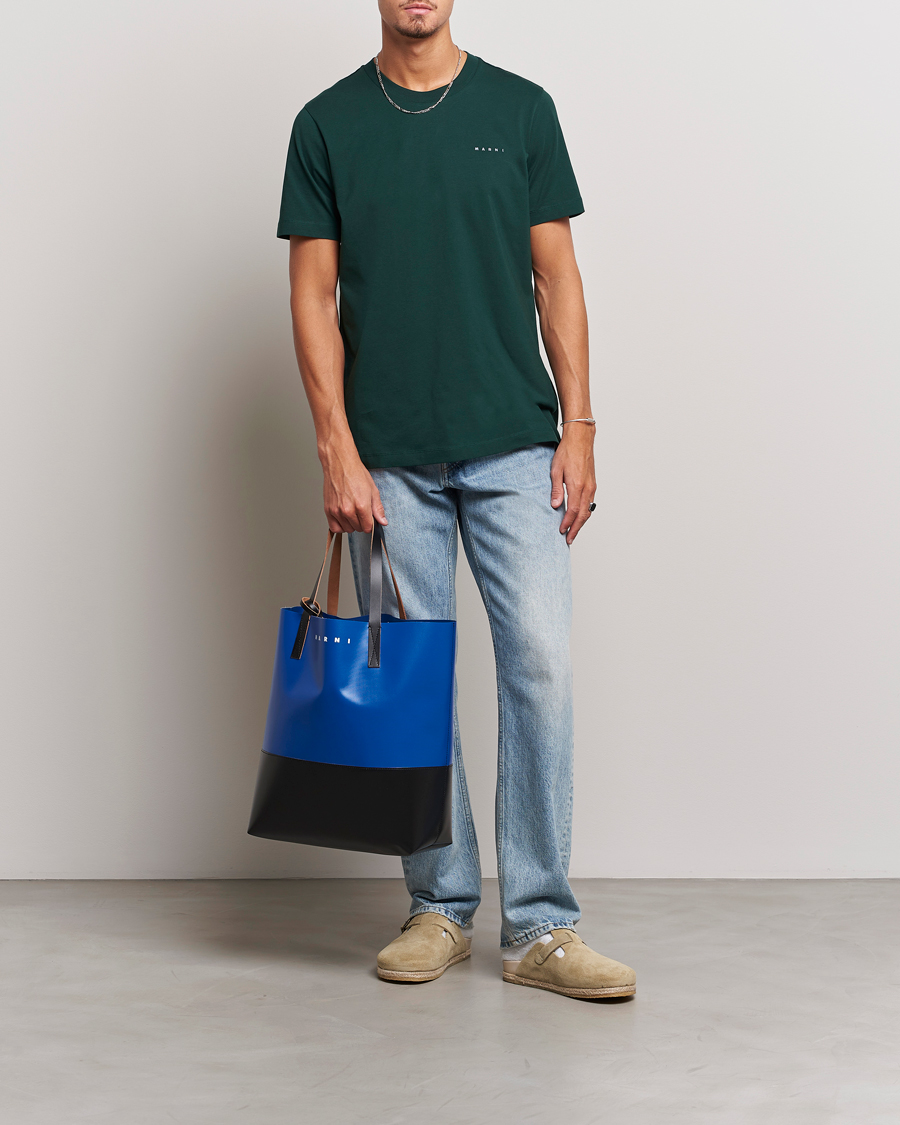 Hombres | Camisetas | Marni | Logo Embroidered T-Shirt Spherical Green