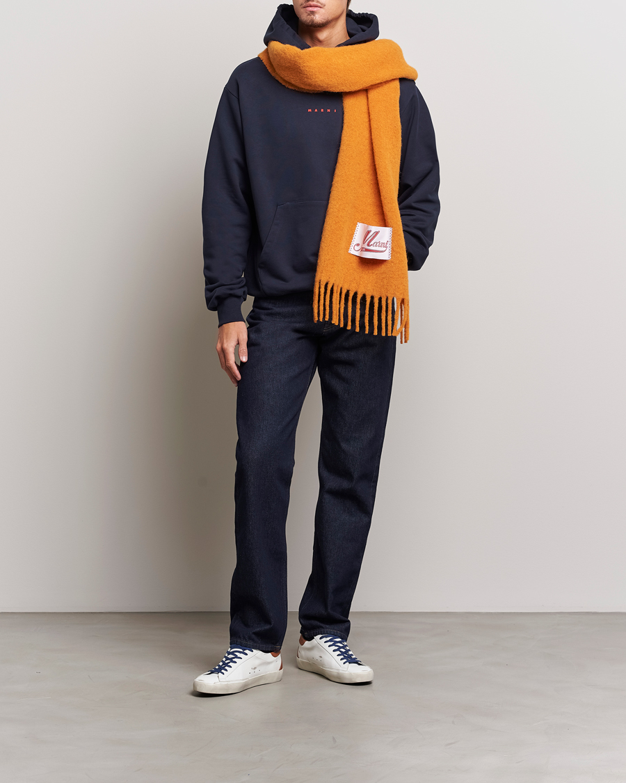 Hombres | Jerséis y prendas de punto | Marni | Logo Applied Hoodie Navy