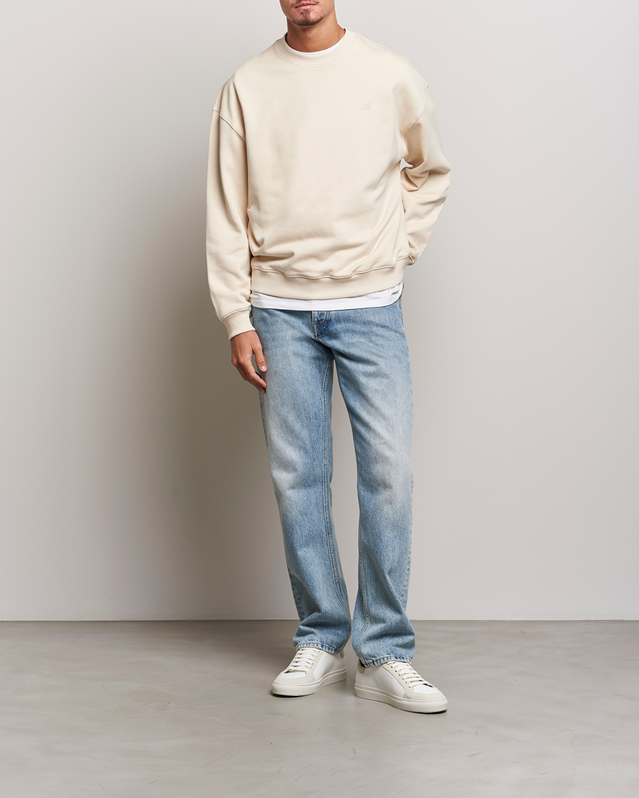 Hombres | Jerséis y prendas de punto | Axel Arigato | Honor Crew Neck Sweatshirt Pale Beige