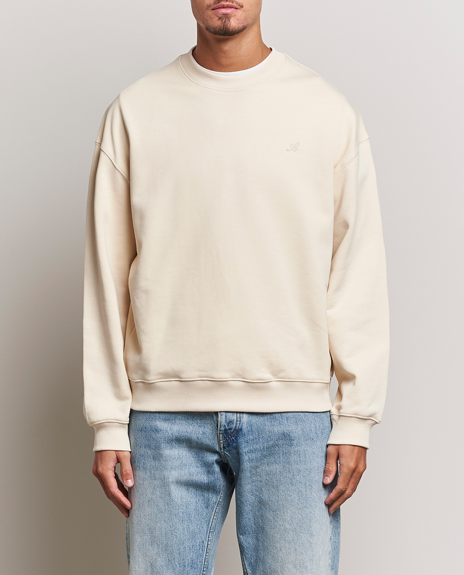 Hombres | Jerséis y prendas de punto | Axel Arigato | Honor Crew Neck Sweatshirt Pale Beige