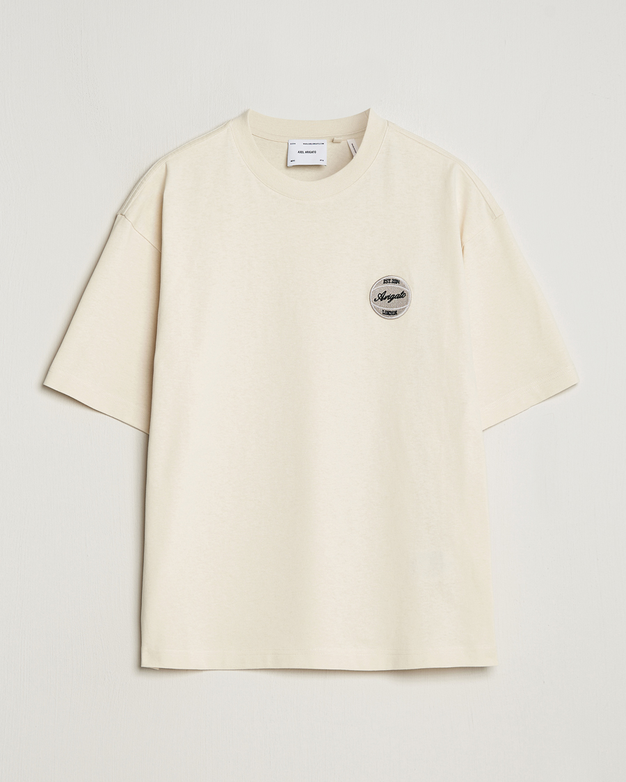 Hombres | Camisetas | Axel Arigato | Dunk Crew Neck T-Shirt Pale Beige