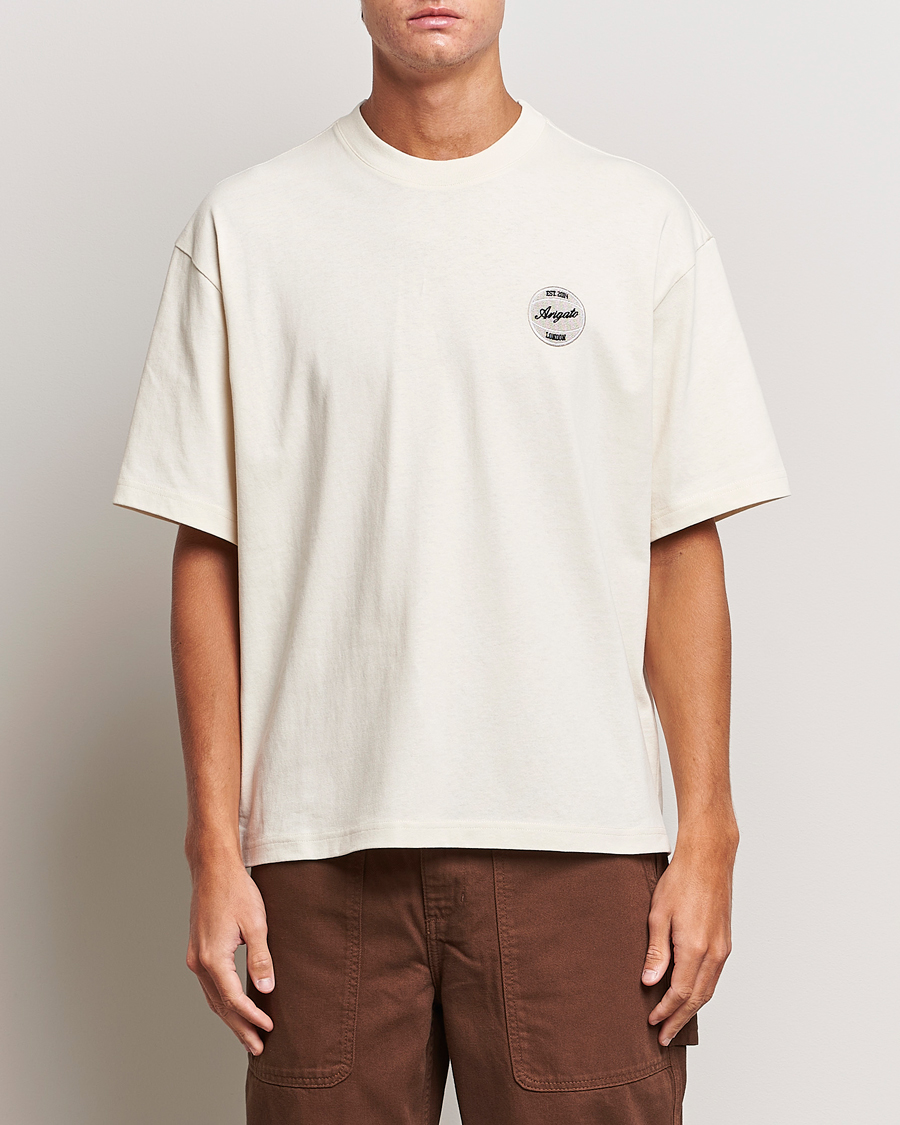 Hombres | Camisetas | Axel Arigato | Dunk Crew Neck T-Shirt Pale Beige