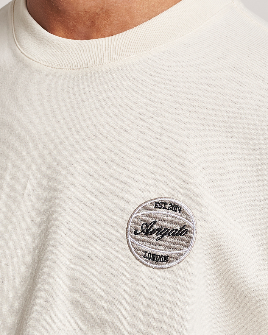 Hombres | Camisetas | Axel Arigato | Dunk Crew Neck T-Shirt Pale Beige