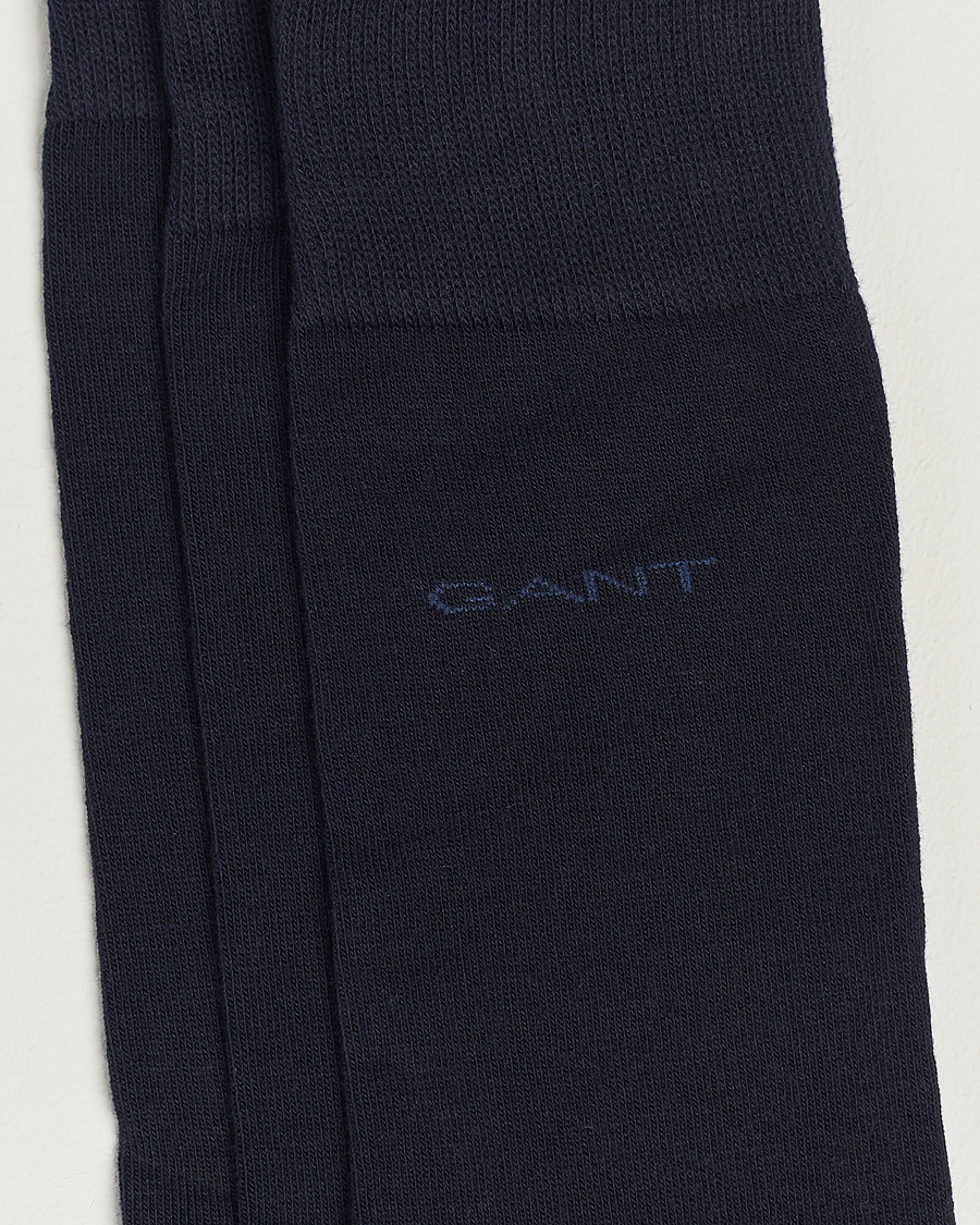 Hombres | Calcetines diarios | GANT | 3-Pack Cotton Socks Marine