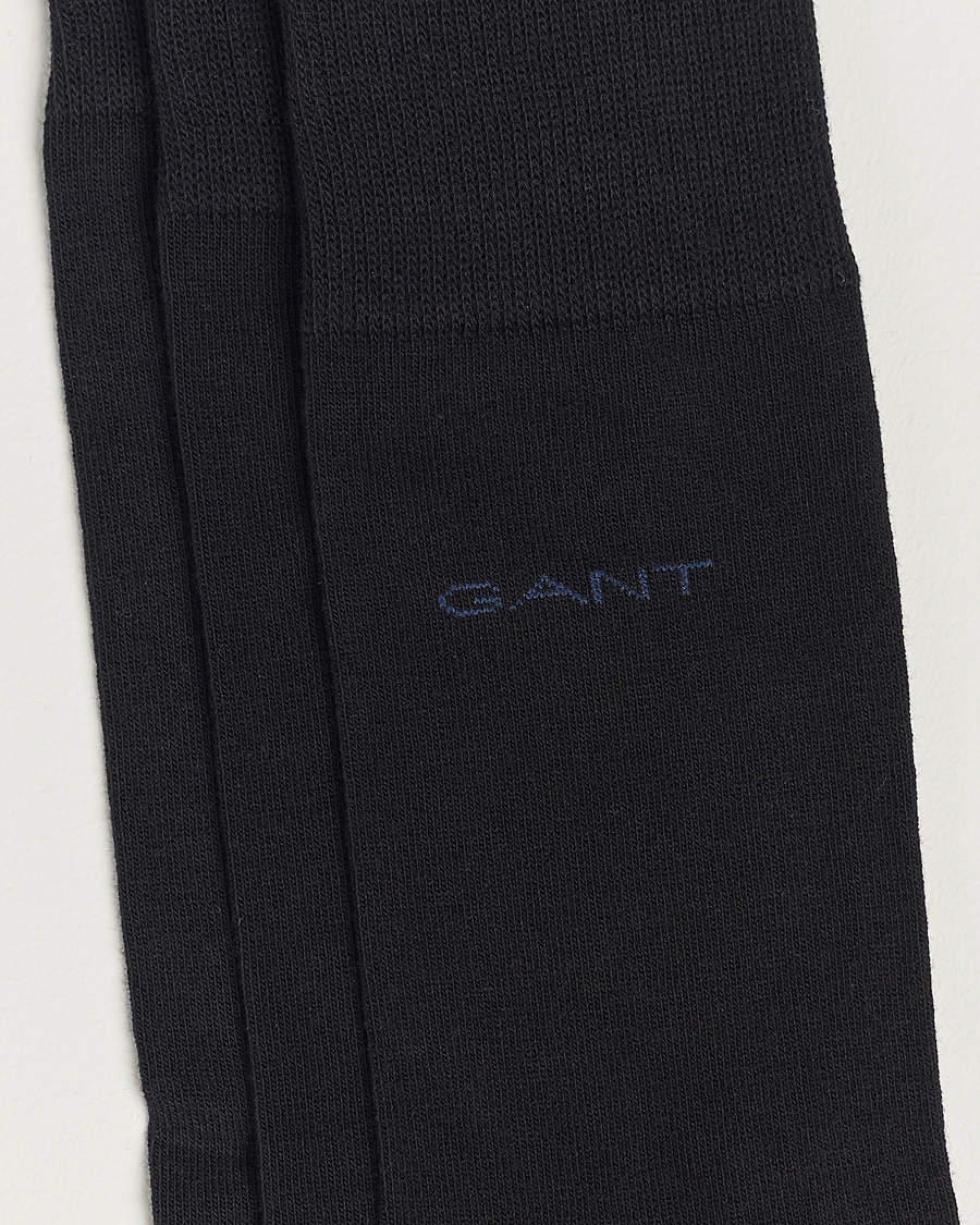 Hombres |  | GANT | 3-Pack Cotton Socks Black