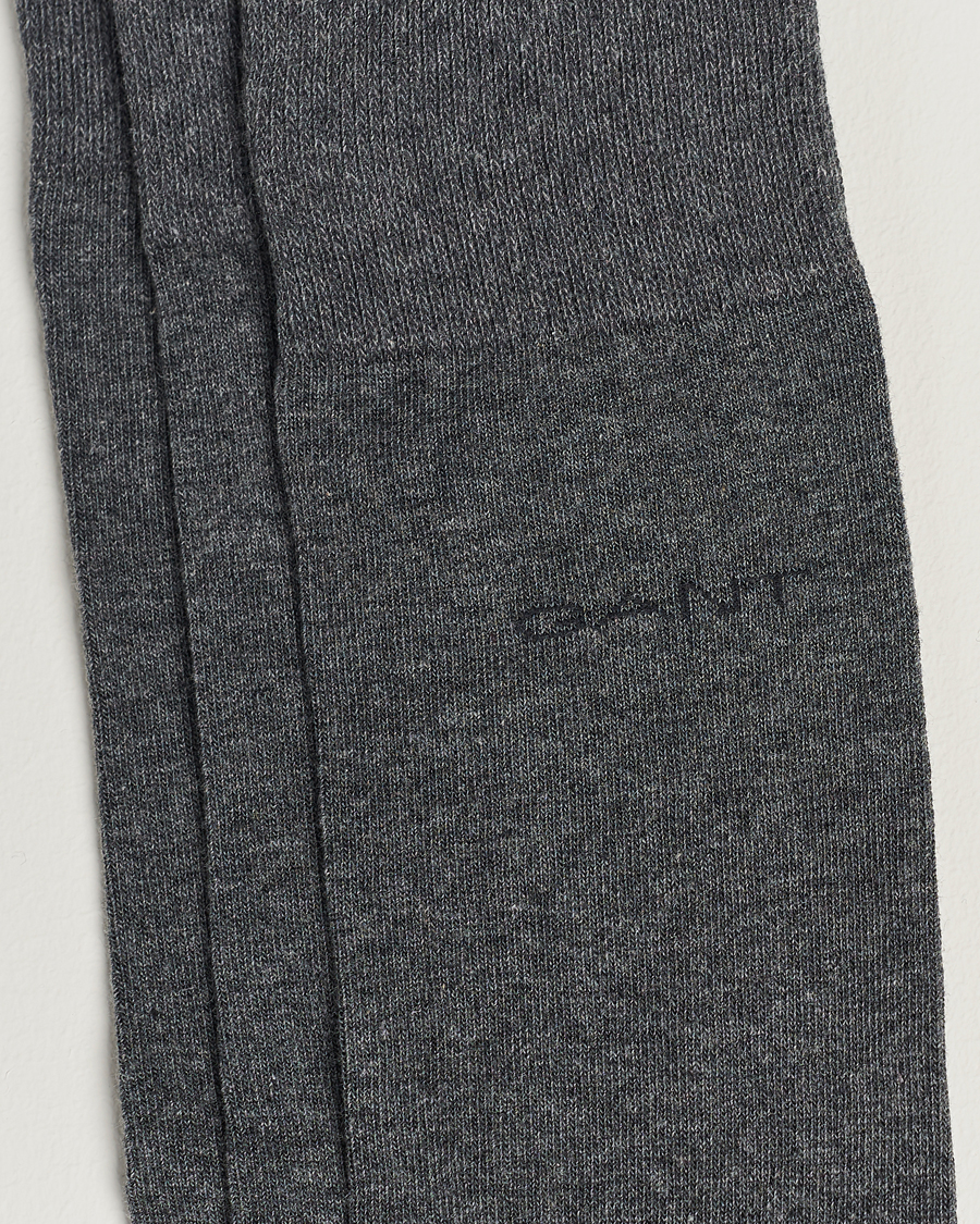 Hombres | Ropa interior y calcetines | GANT | 3-Pack Cotton Socks Charcoal Melange