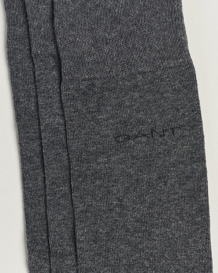 Hombres | Ropa interior y calcetines | Gant | 3-Pack Cotton Socks Charcoal Melange