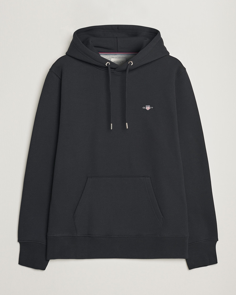 Hombres | Jerséis y prendas de punto | Gant | Original Shield Logo Hoodie Black