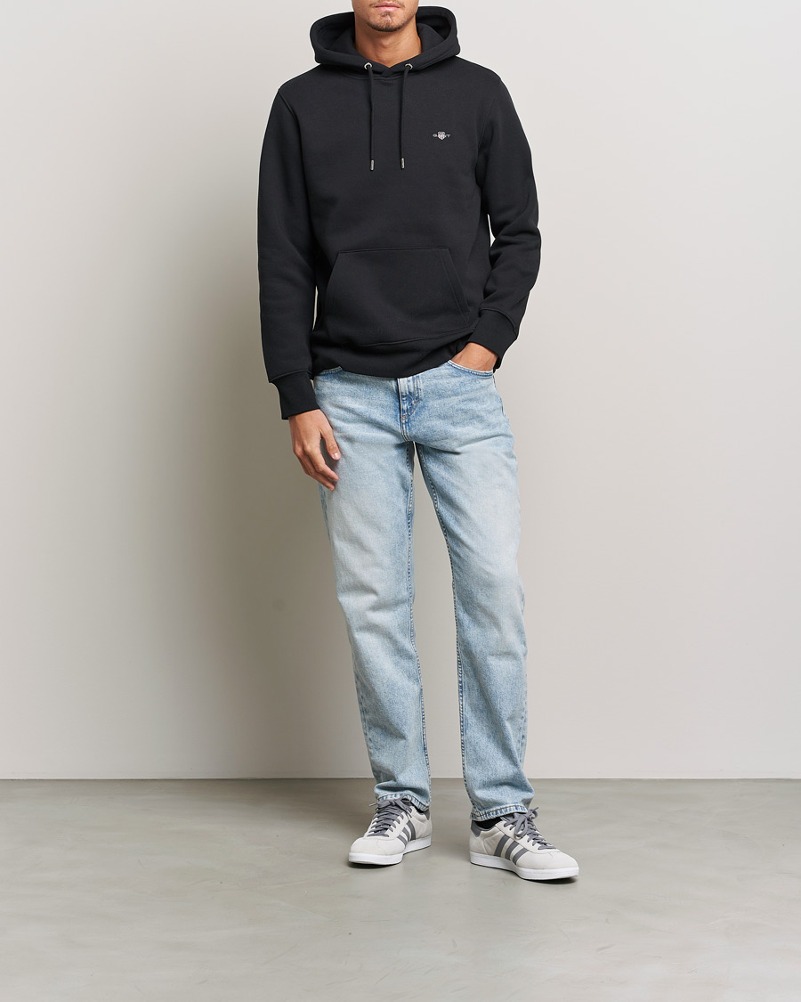 Hombres | Jerséis y prendas de punto | Gant | Original Shield Logo Hoodie Black