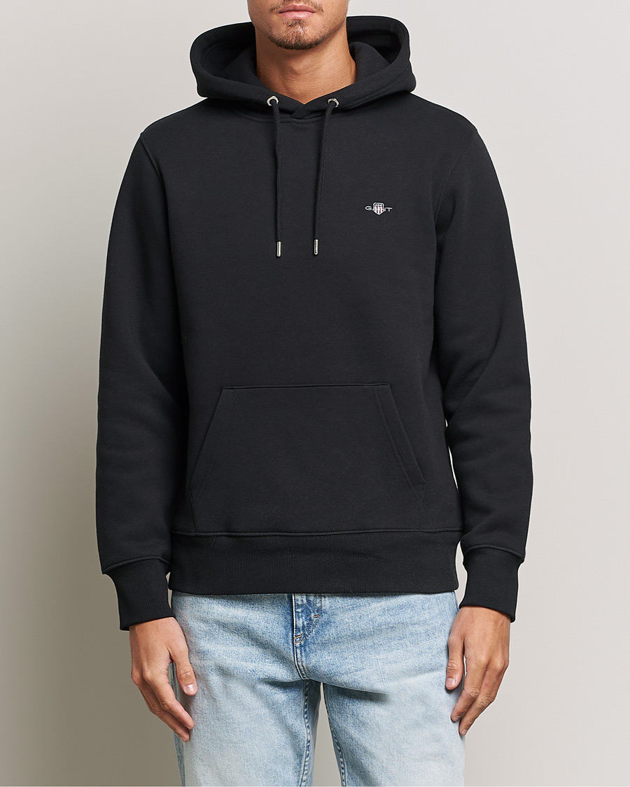 Hombres | Jerséis y prendas de punto | Gant | Original Shield Logo Hoodie Black