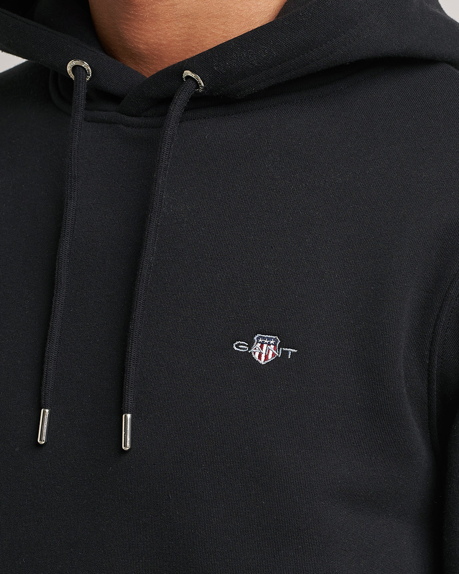 Hombres | Jerséis y prendas de punto | Gant | Original Shield Logo Hoodie Black