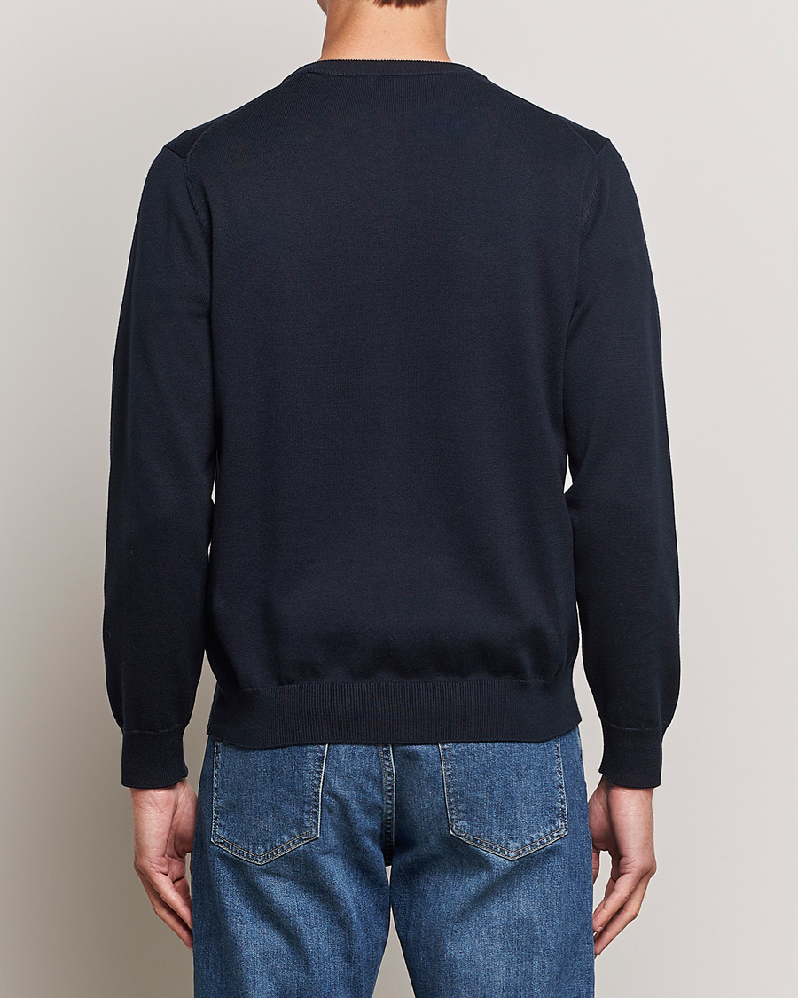Hombres | Jerséis y prendas de punto | Gant | Classic Cotton Crew Neck Evening Blue