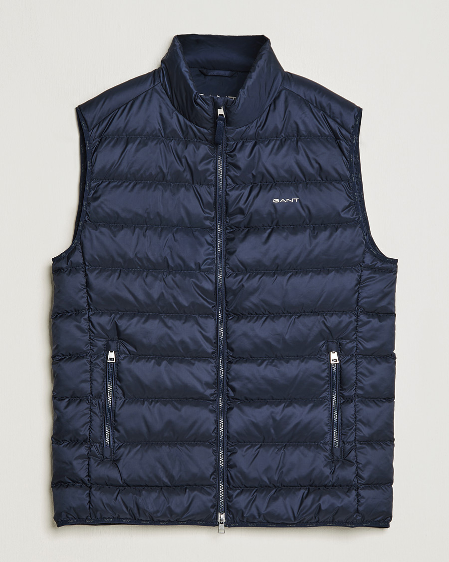 Hombres | Abrigos y chaquetas | GANT | The Light Down Gilet Evening Blue