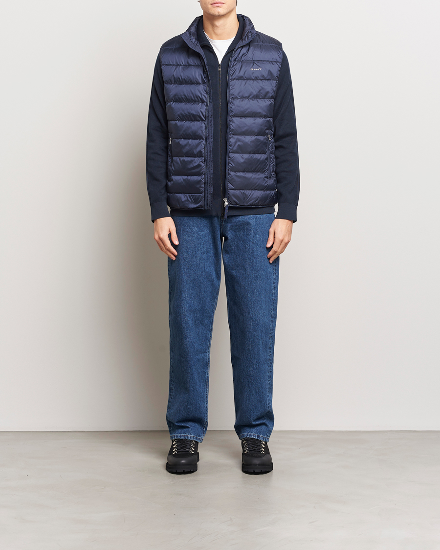 Hombres | Abrigos y chaquetas | GANT | The Light Down Gilet Evening Blue