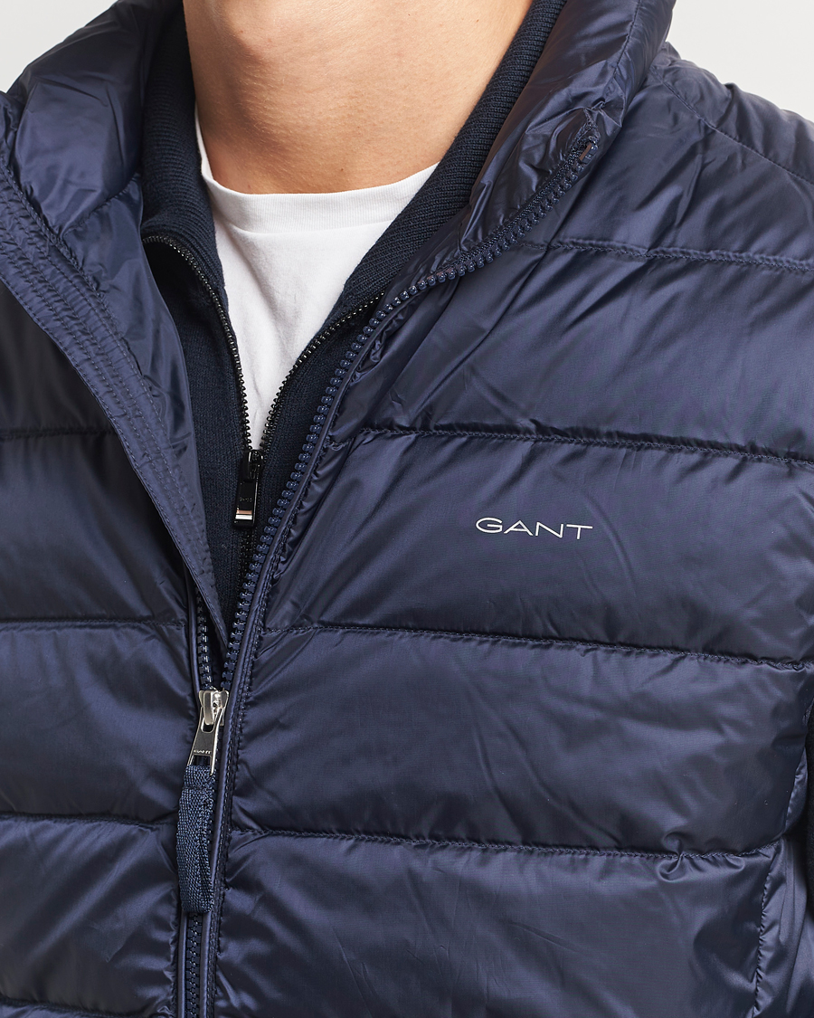Hombres | Abrigos y chaquetas | GANT | The Light Down Gilet Evening Blue