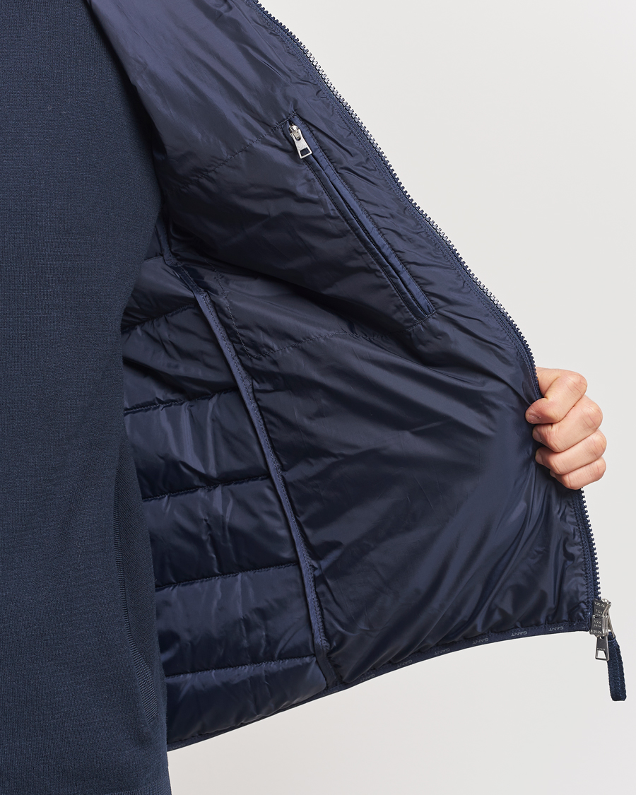 Hombres | Abrigos y chaquetas | GANT | The Light Down Gilet Evening Blue
