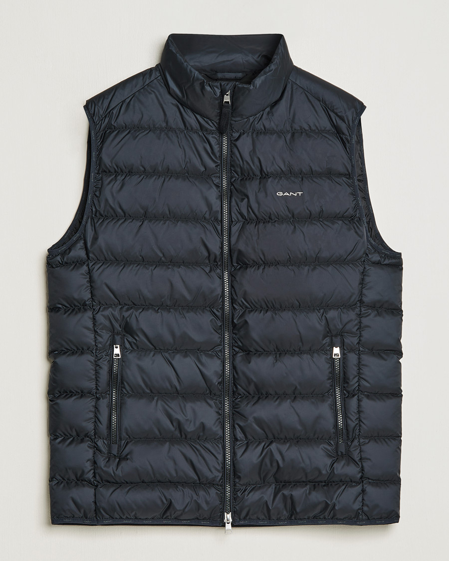 Hombres | Chalecos | Gant | The Light Down Gilet Black