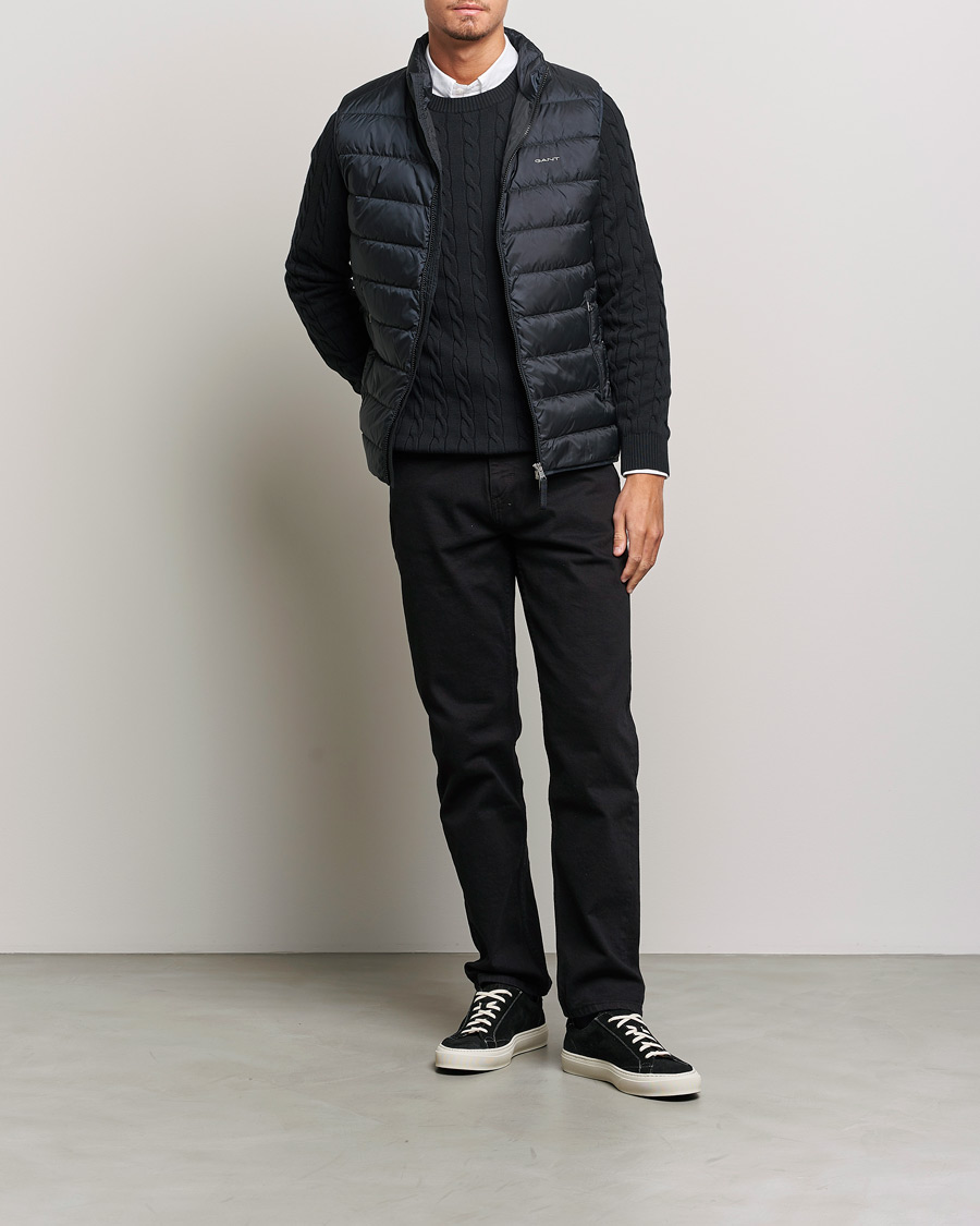 Hombres | Chalecos | Gant | The Light Down Gilet Black