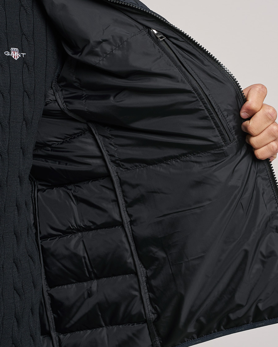 Hombres | Chalecos | Gant | The Light Down Gilet Black