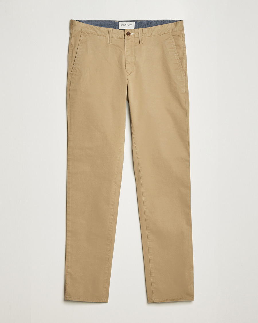 Hombres | Pantalones | Gant | Slim Fit Twill Chino Dark Khaki