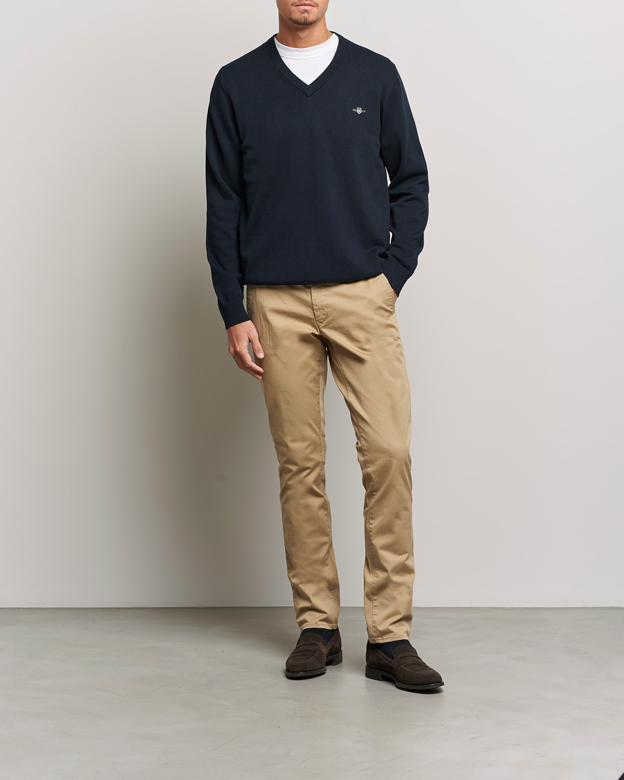 Hombres | Pantalones | Gant | Slim Fit Twill Chino Dark Khaki