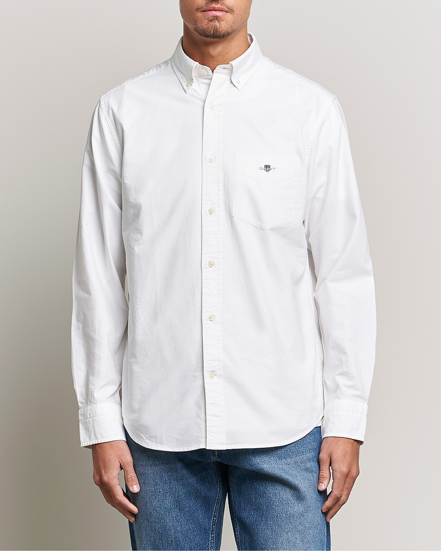 Hombres | Camisas | GANT | Regular Fit Oxford Shirt White