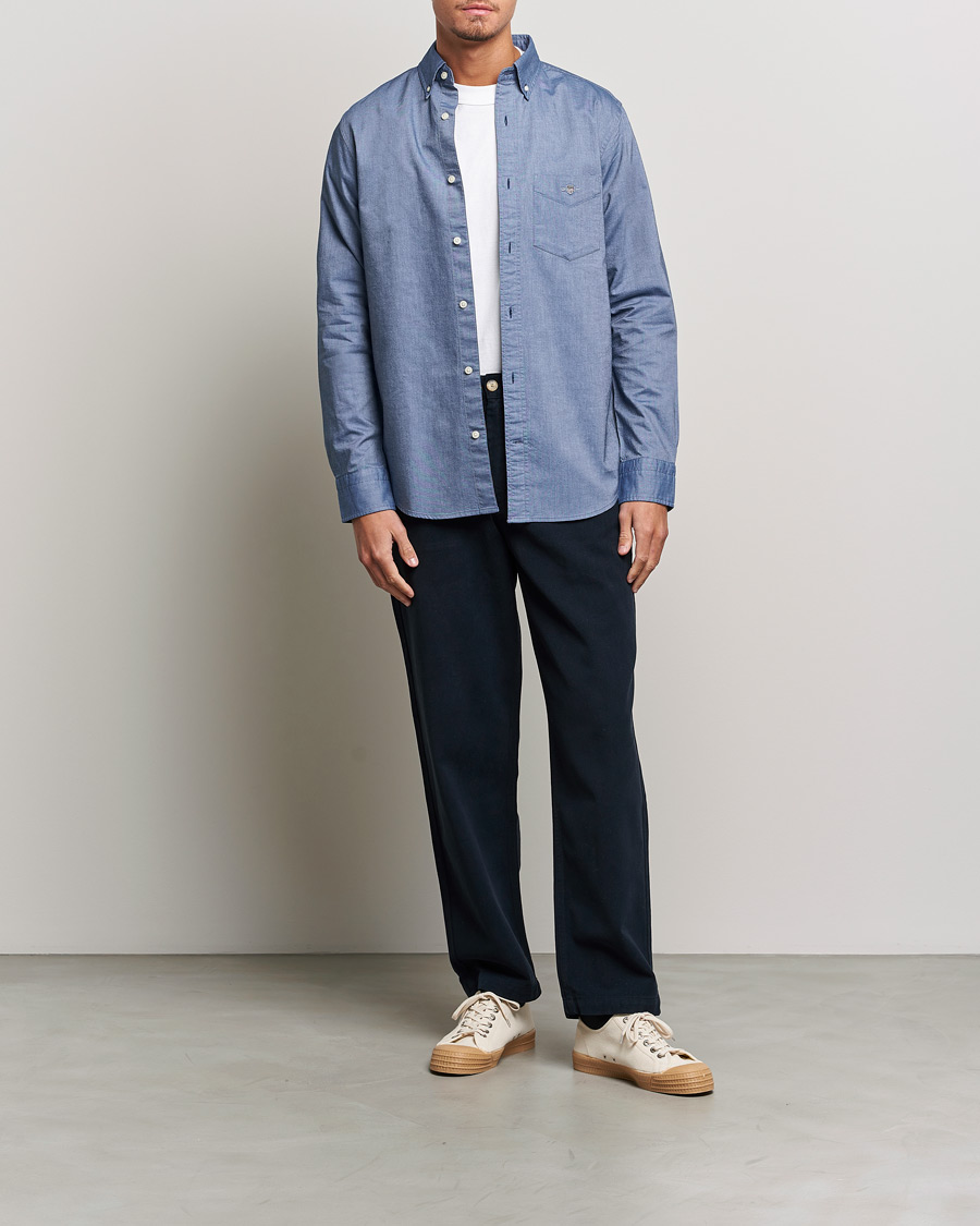 Hombres | Camisas | Gant | Regular Fit Oxford Shirt Persian Blue