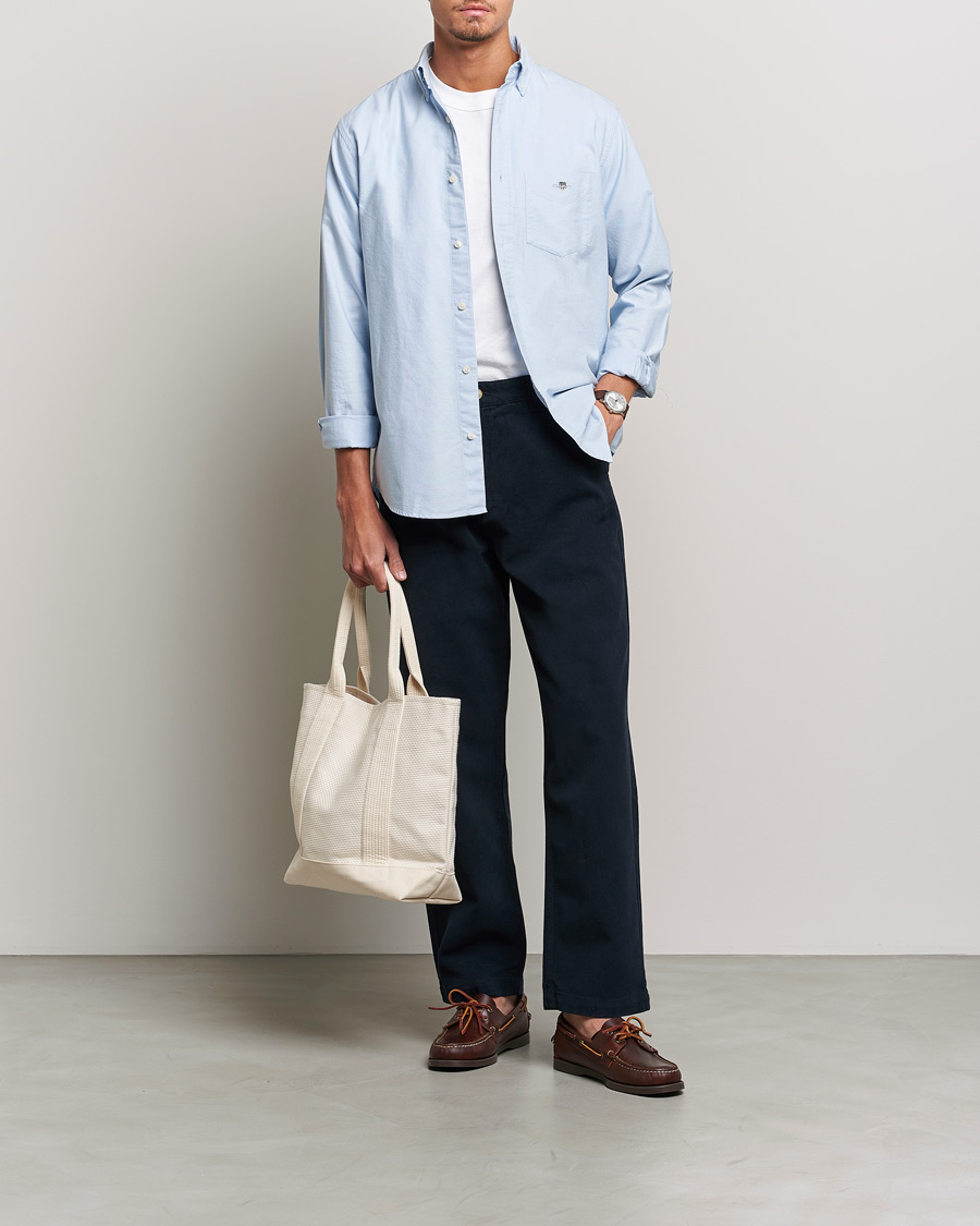 Hombres | Camisas | Gant | Regular Fit Oxford Shirt Light Blue