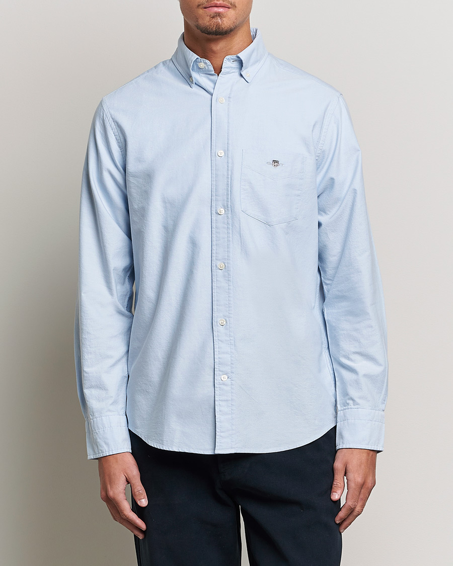 Hombres | Camisas | Gant | Regular Fit Oxford Shirt Light Blue