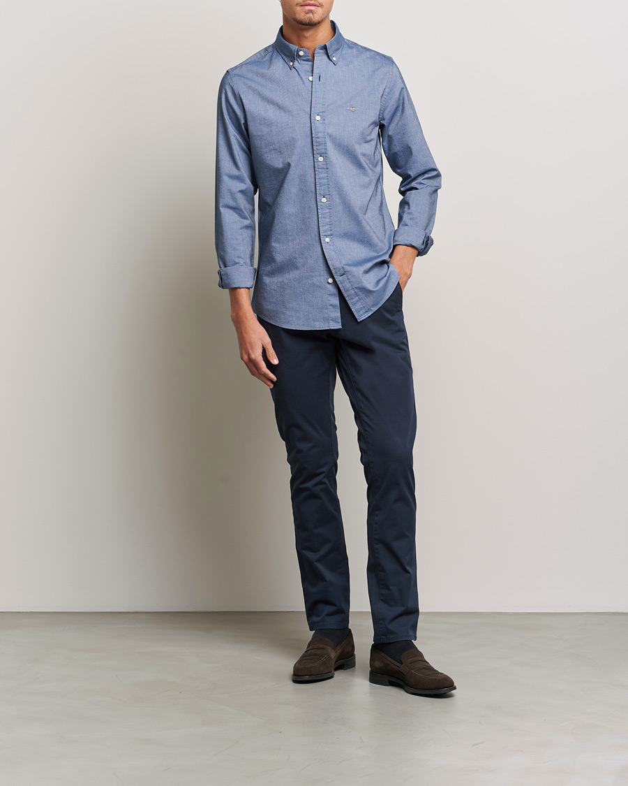 Hombres | Camisas | Gant | Slim Fit Oxford Shirt Persian Blue