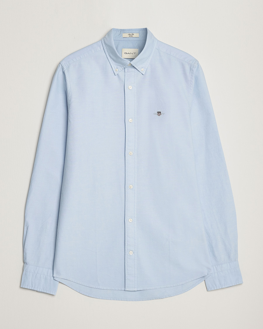 Hombres | Camisas | Gant | Slim Fit Oxford Shirt Light Blue