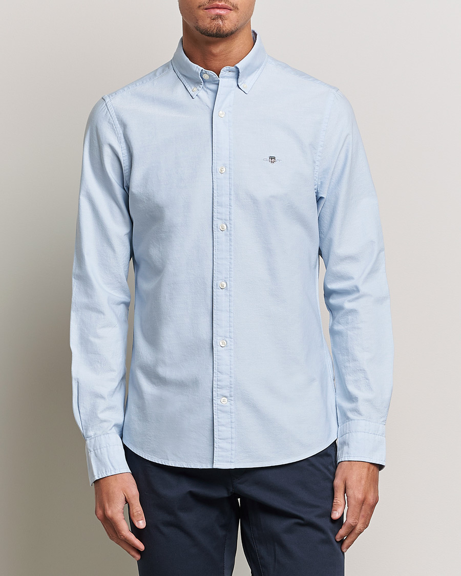 Hombres | Camisas | Gant | Slim Fit Oxford Shirt Light Blue