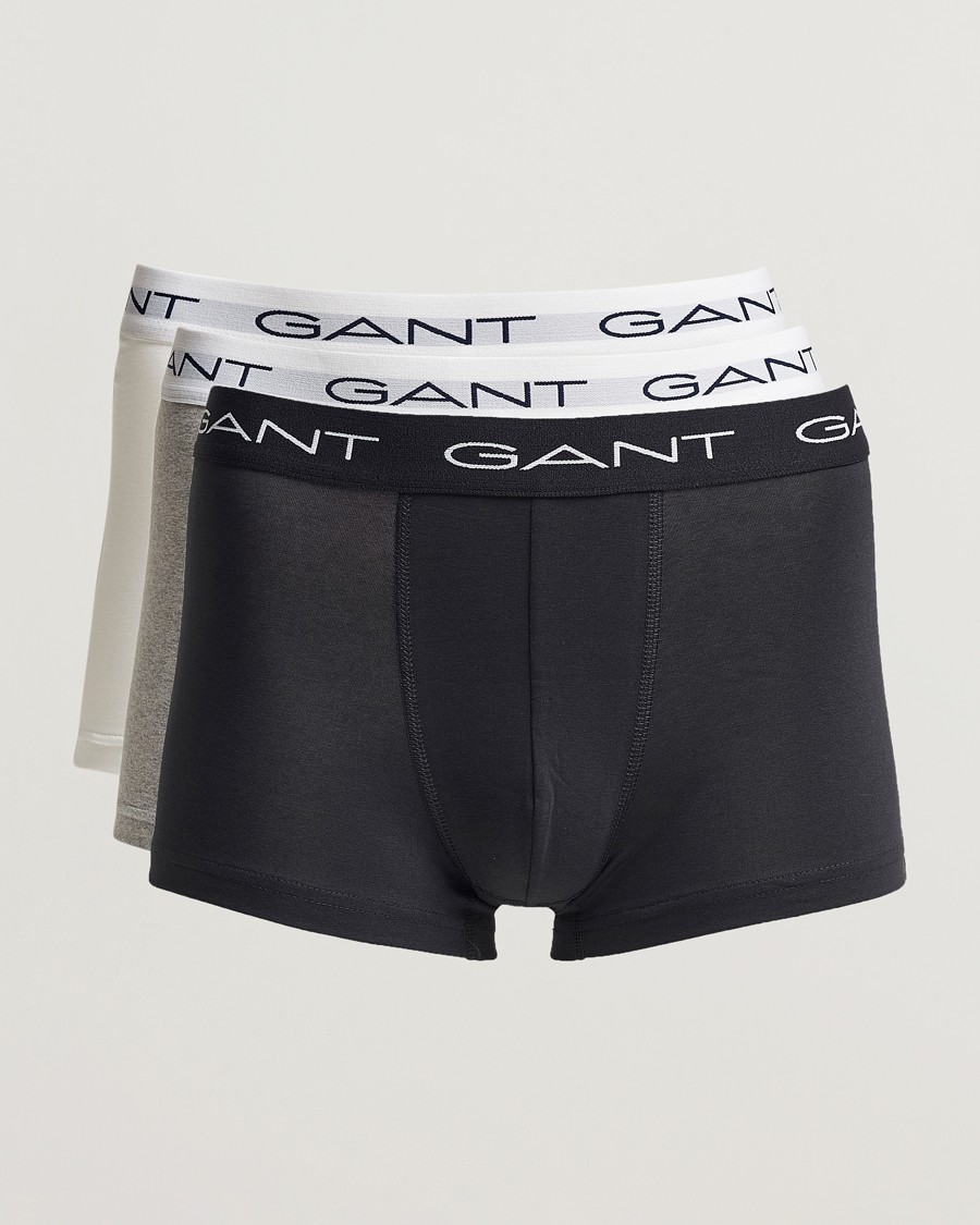 Hombres | Ropa interior y calcetines | GANT | 3-Pack Trunk Boxer White/Black/Grey